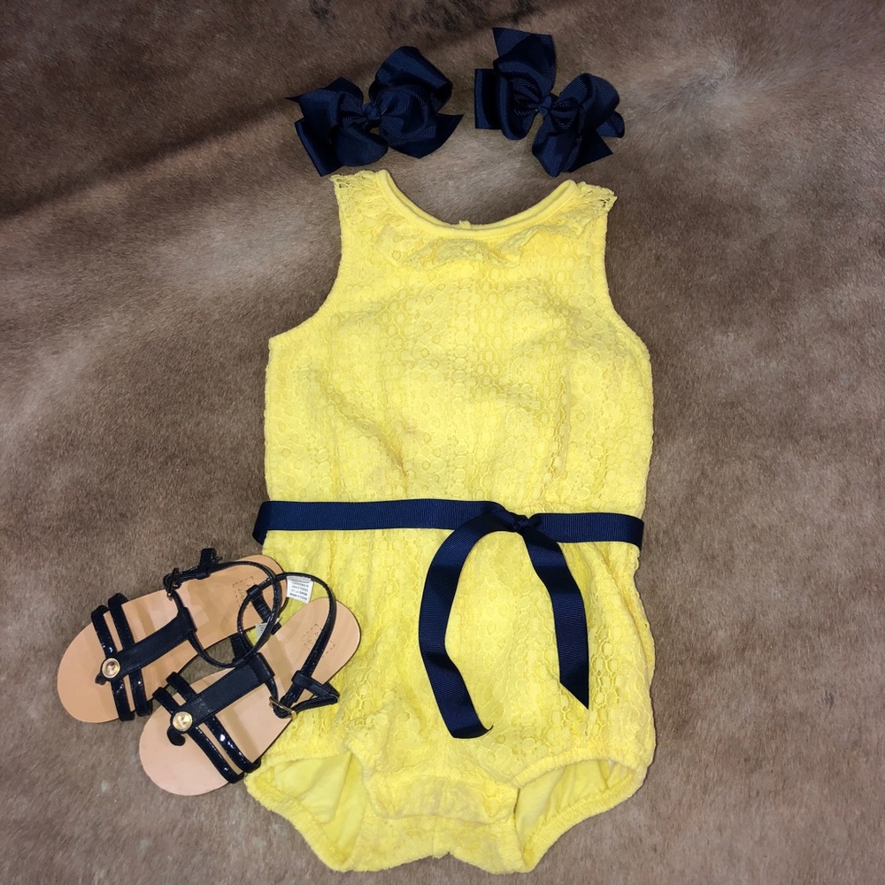 Yellow Lace Romper